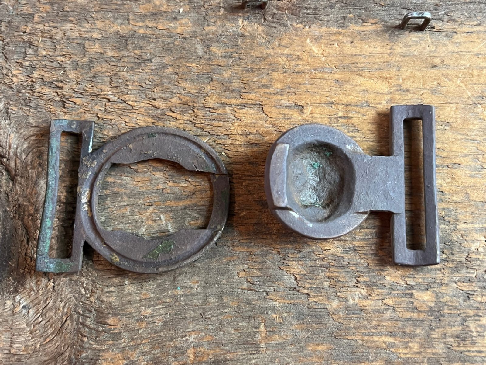 Dug Civil War Era Lions Head Two Piece Buckle