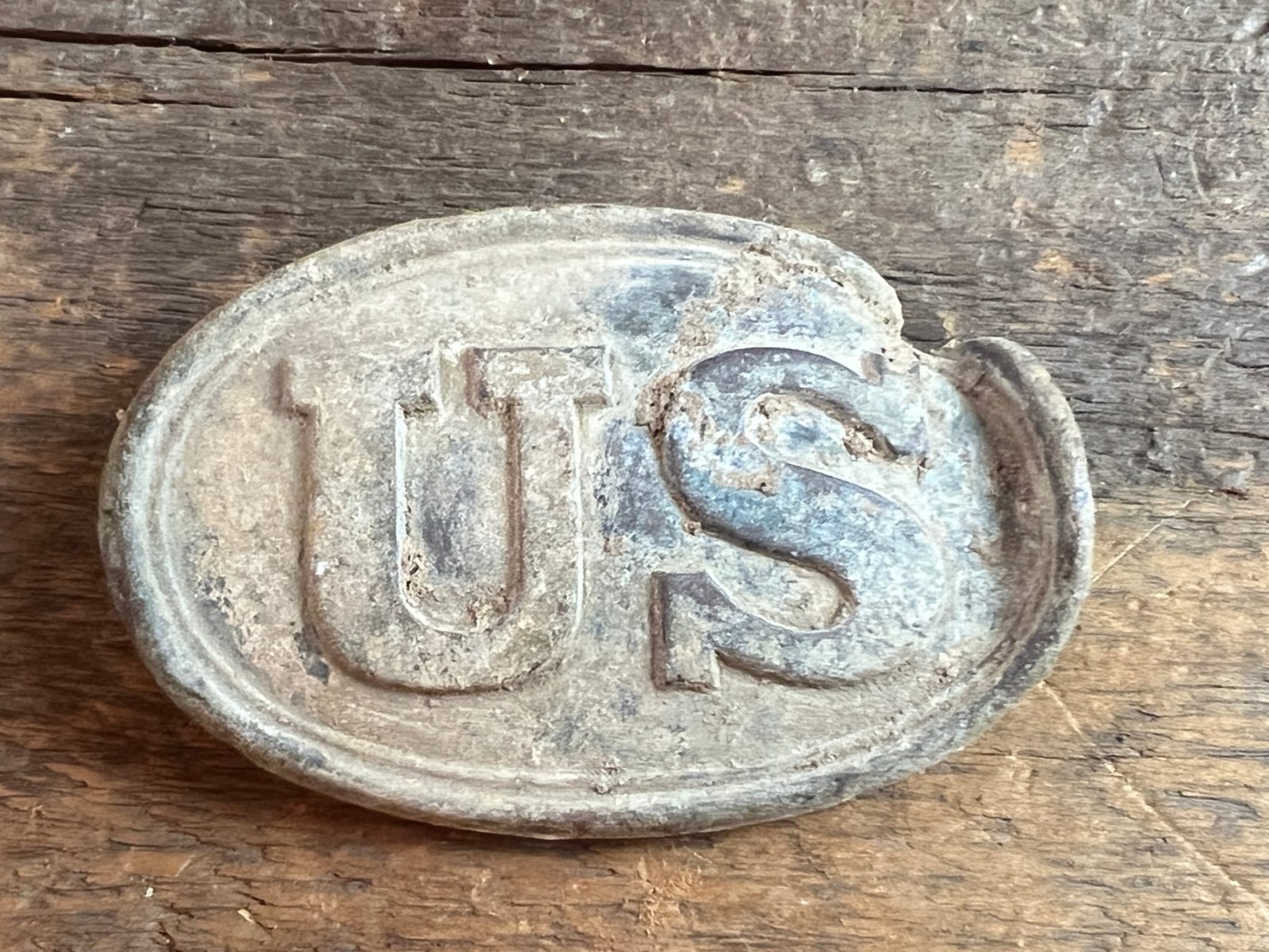 US Bullet Struck Original Buckle Recovered Kennesaw Mountain