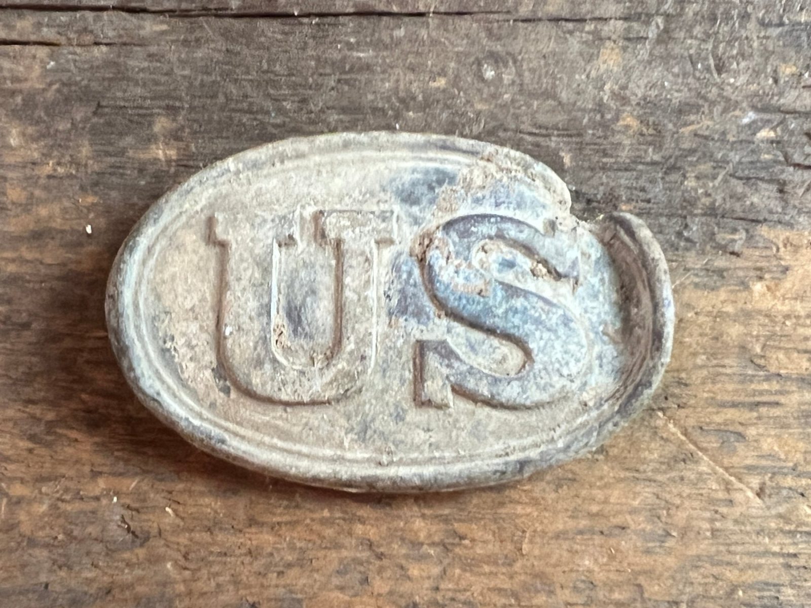 US Bullet Struck Original Buckle Recovered Kennesaw Mountain