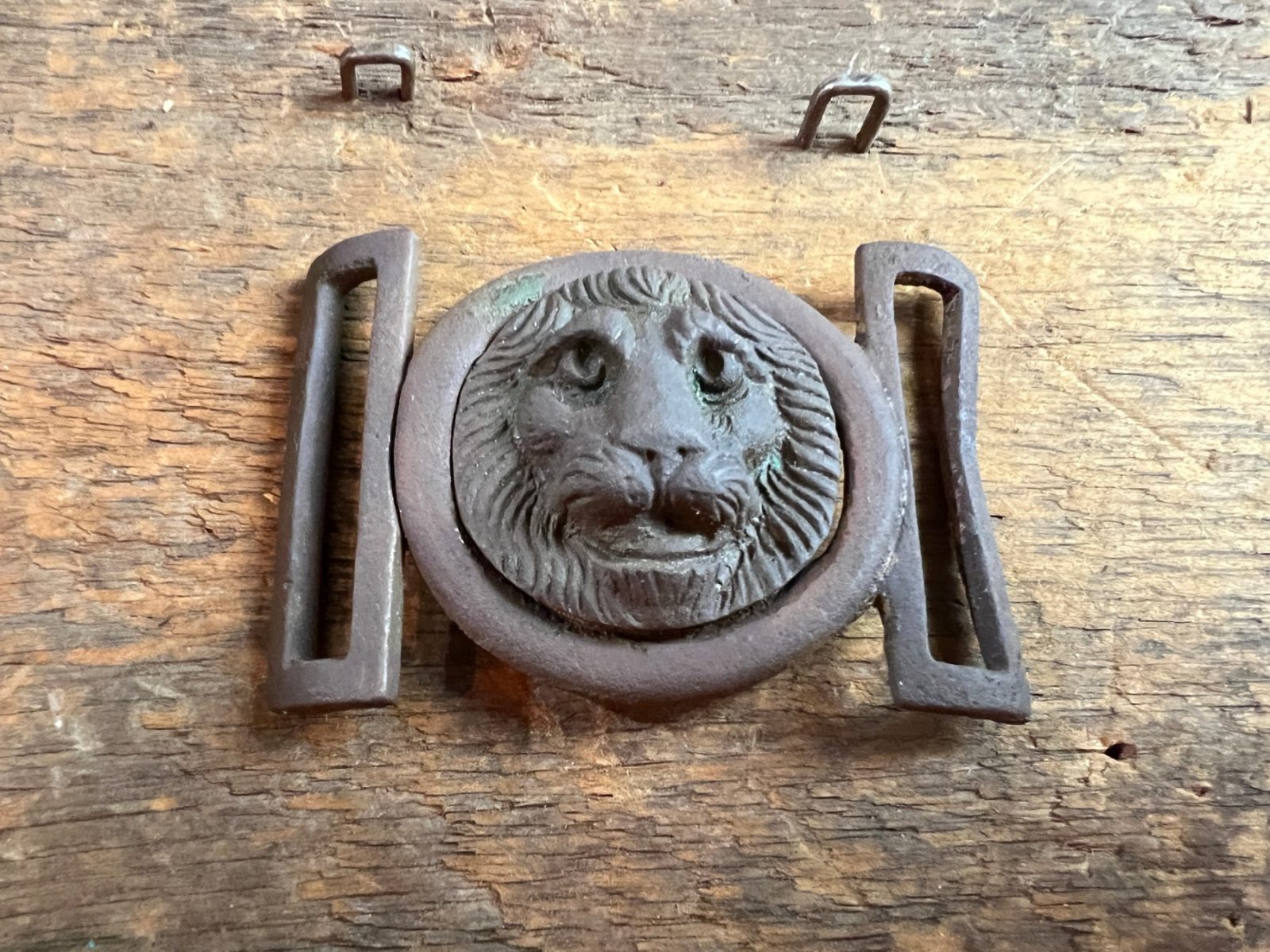 Dug Civil War Era Lions Head Two Piece Buckle