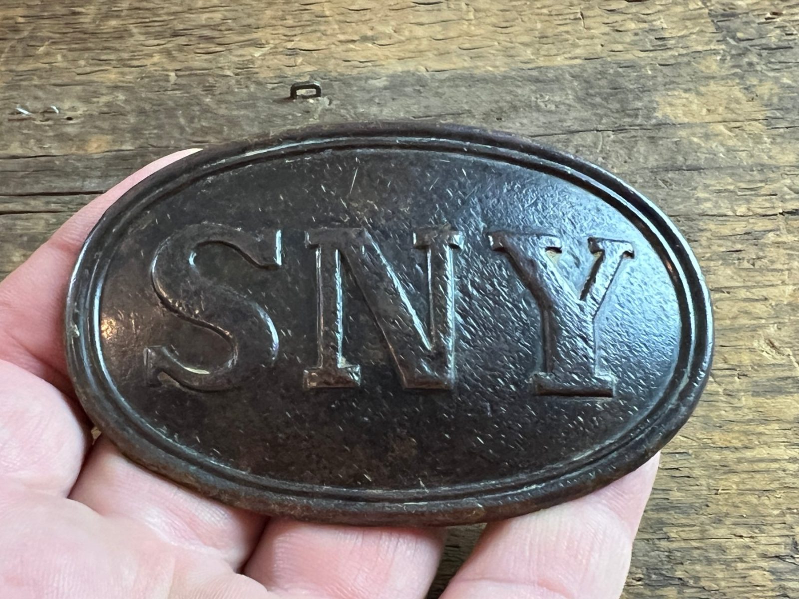 Civil War State of New York SNY Belt Buckle Dug Fredericksburg Virginia