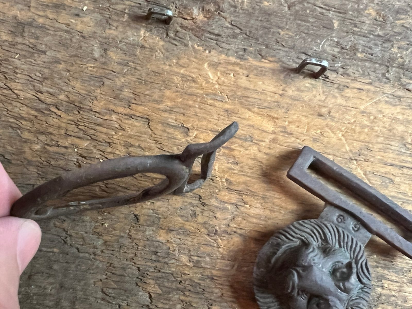 Dug Civil War Era Lions Head Two Piece Buckle