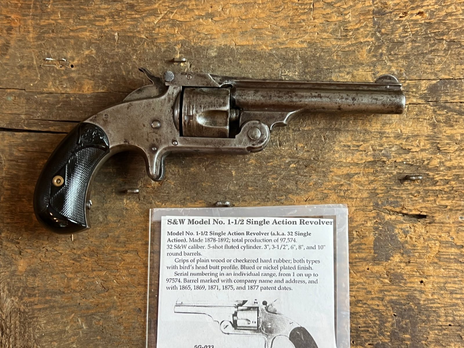 Smith & Wesson Model 1 1/2 Single Action Revolver
