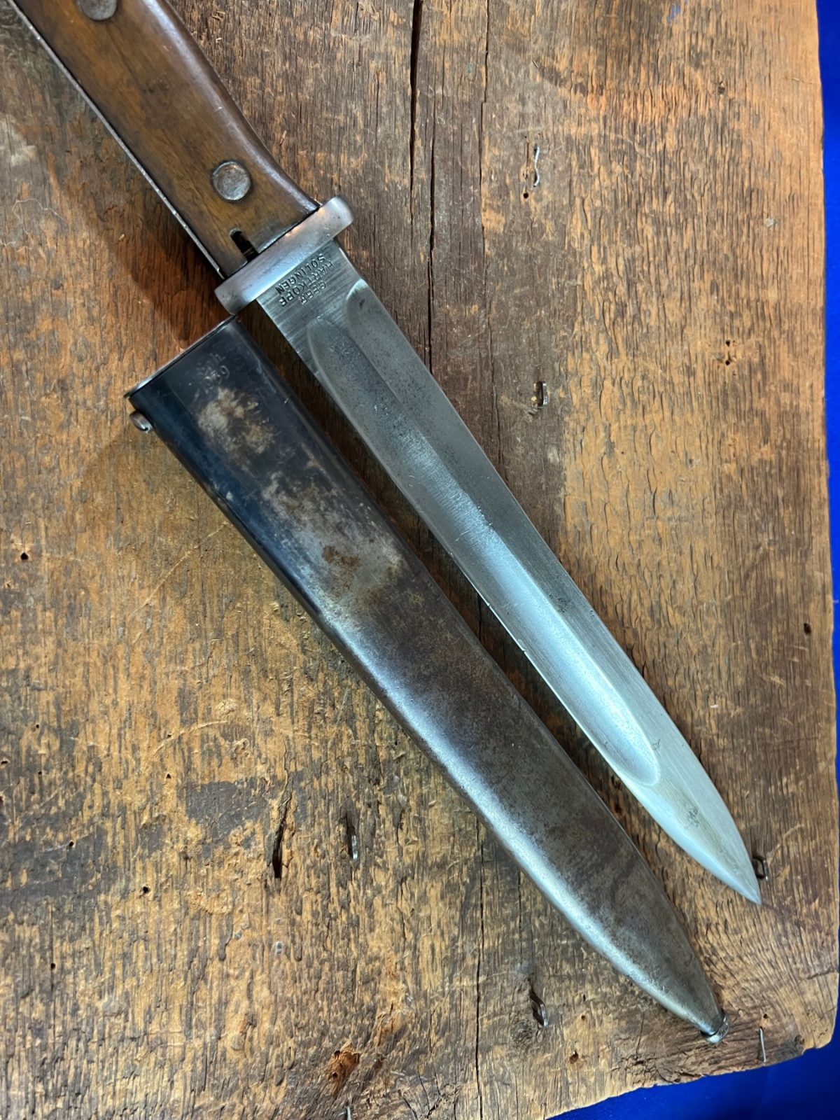 VERY NICE WW2 GERMAN K98 MAUSER BAYONET BY GEBR HARTKOPF.