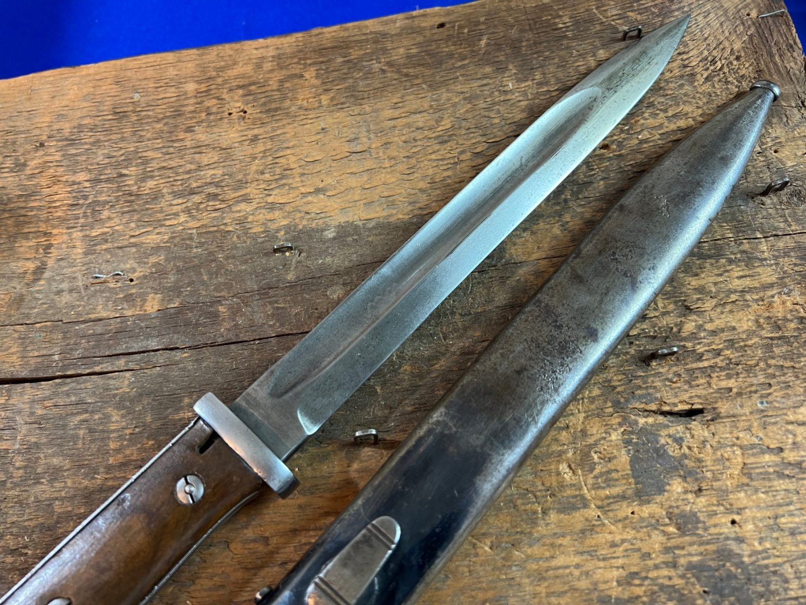 VERY NICE WW2 GERMAN K98 MAUSER BAYONET BY GEBR HARTKOPF.