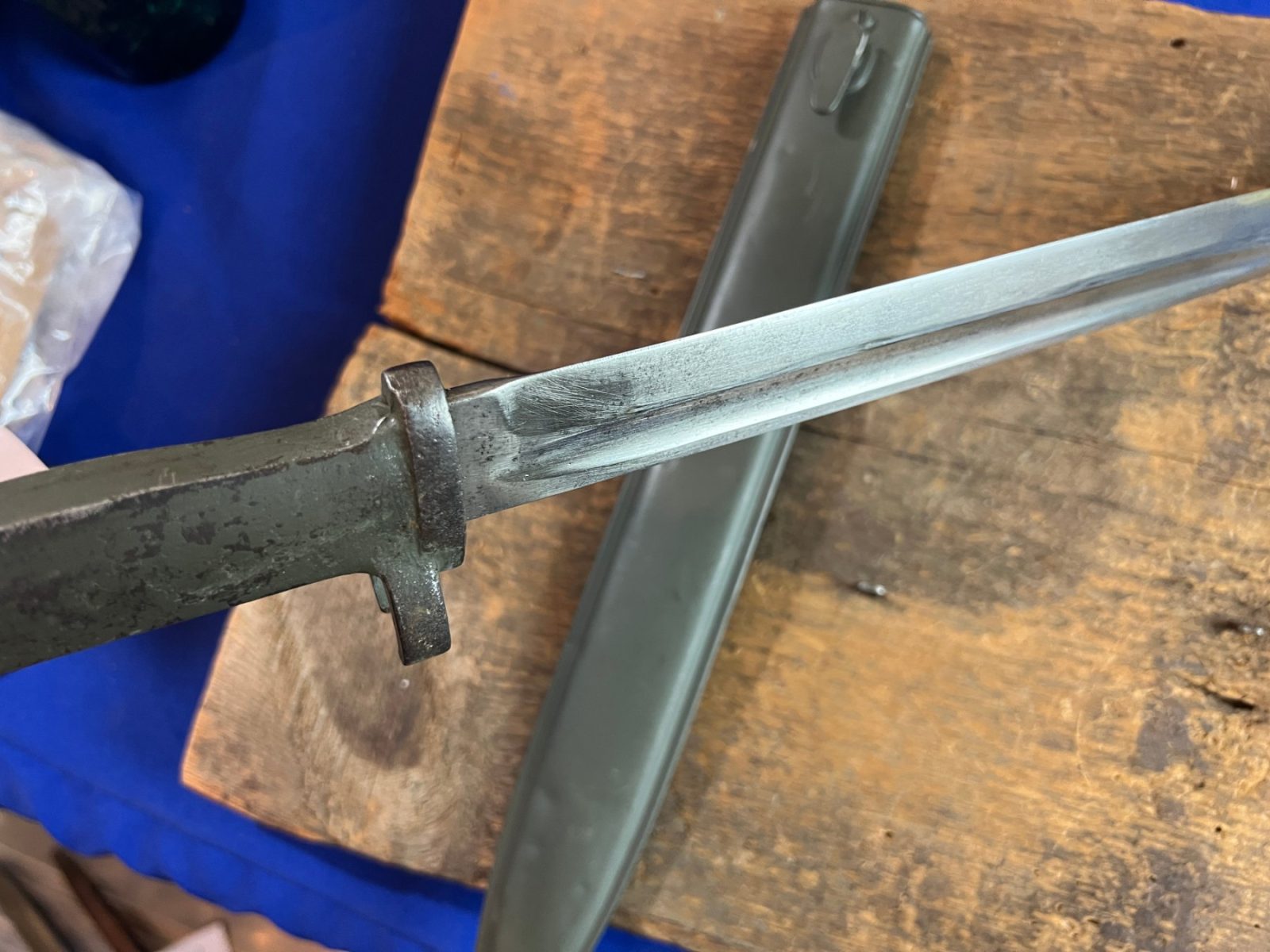 WW1 Imperial German Ersatz Bayonet & Scabbard Made By FAG