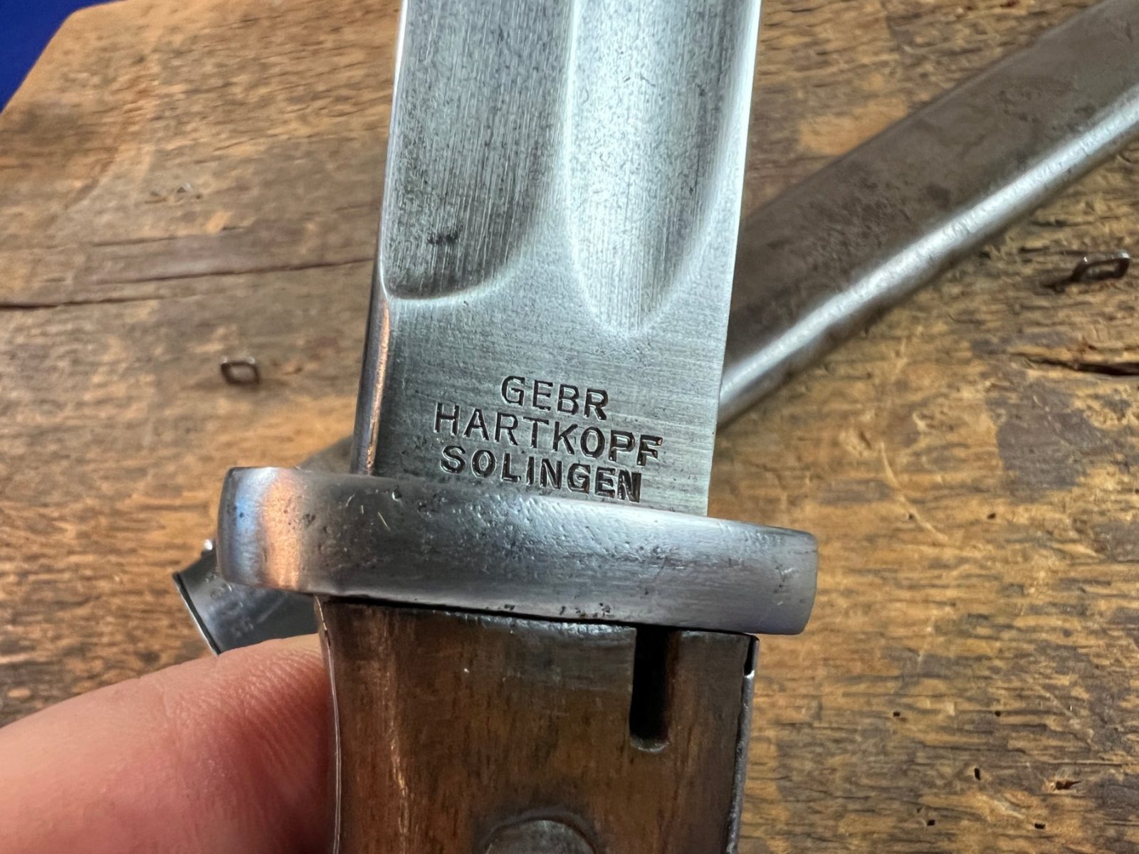 VERY NICE WW2 GERMAN K98 MAUSER BAYONET BY GEBR HARTKOPF.