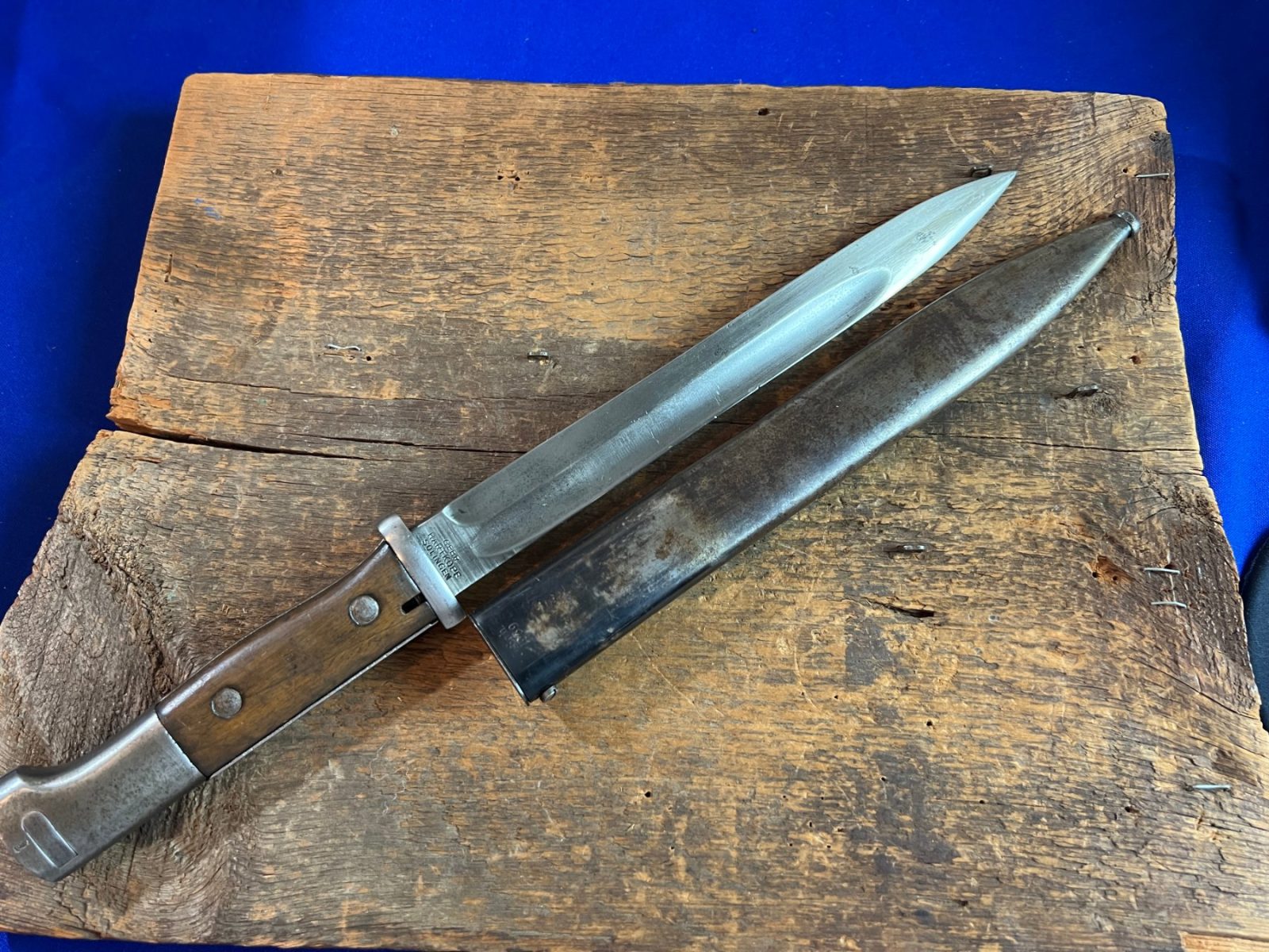 VERY NICE WW2 GERMAN K98 MAUSER BAYONET BY GEBR HARTKOPF.