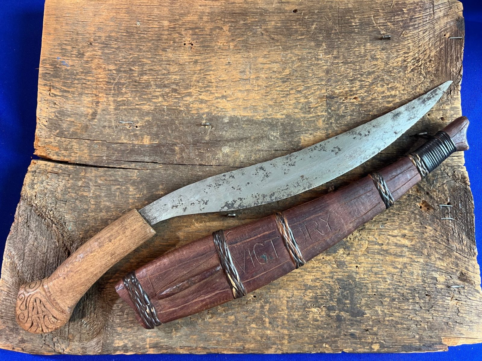 WW2 Philippines Victory Bolo Knife & Scabbard
