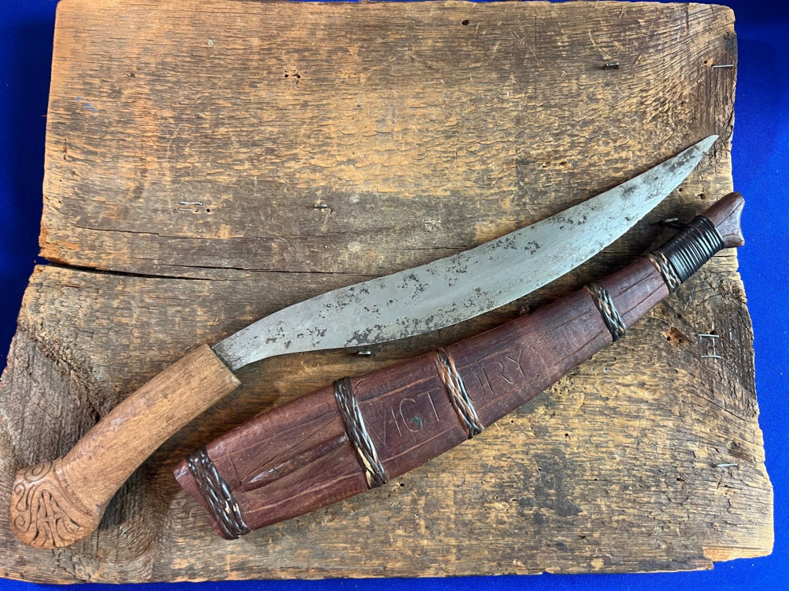 WW2 Philippines Victory Bolo Knife & Scabbard