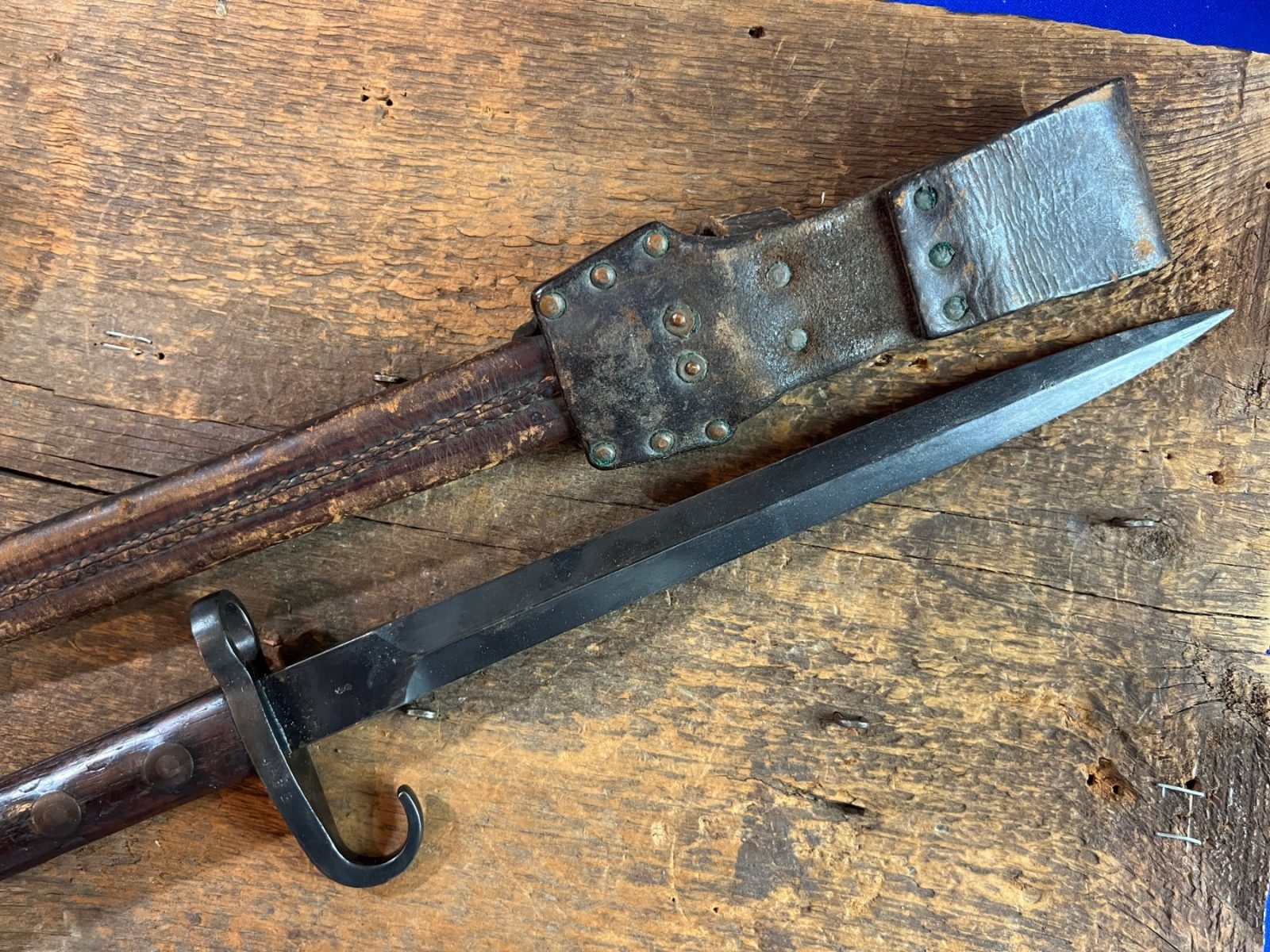 Dutch WWI M1895 Mannlicher Carbine No.1 Model Dagger Bayonet