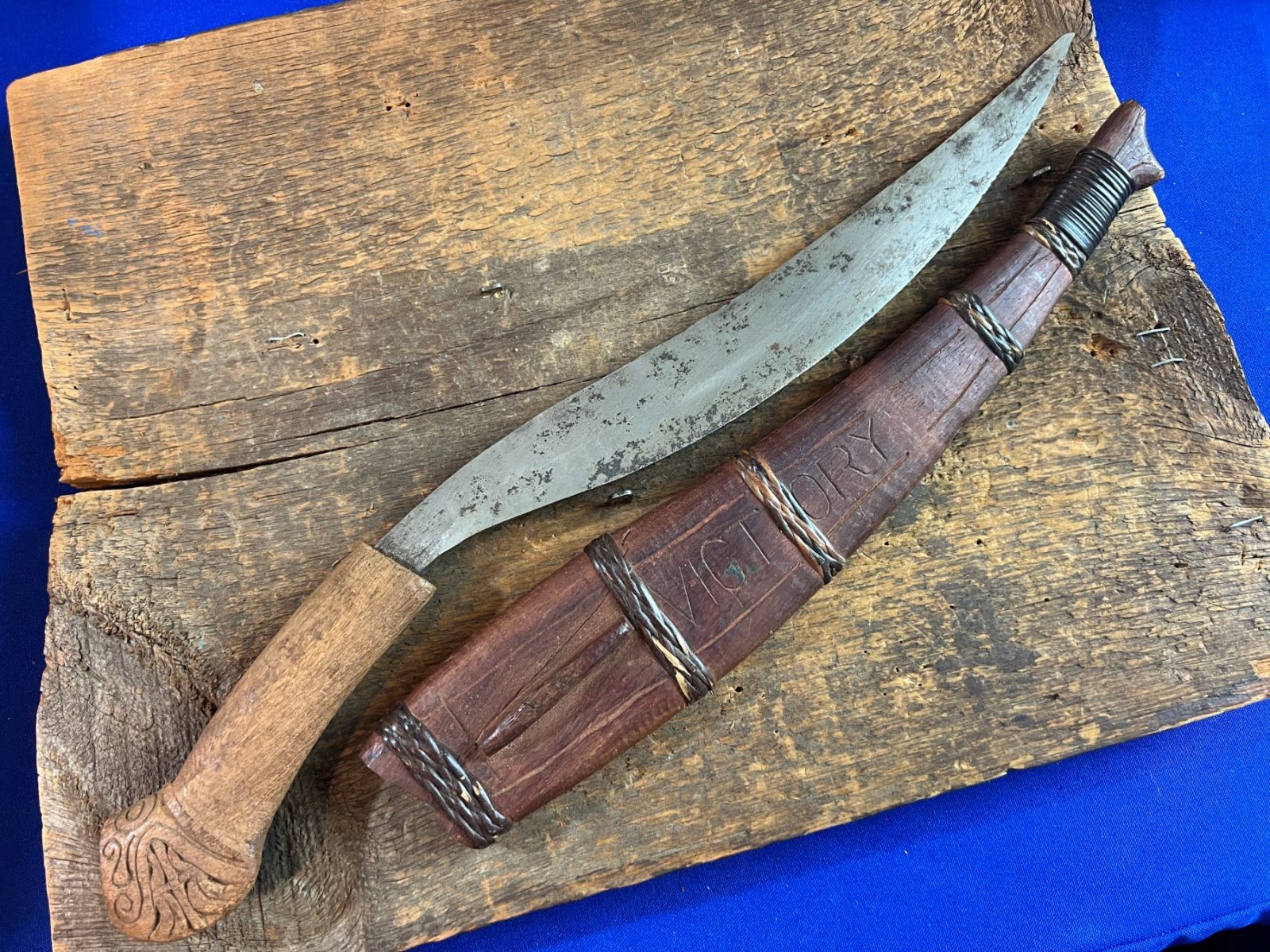 WW2 Philippines Victory Bolo Knife & Scabbard