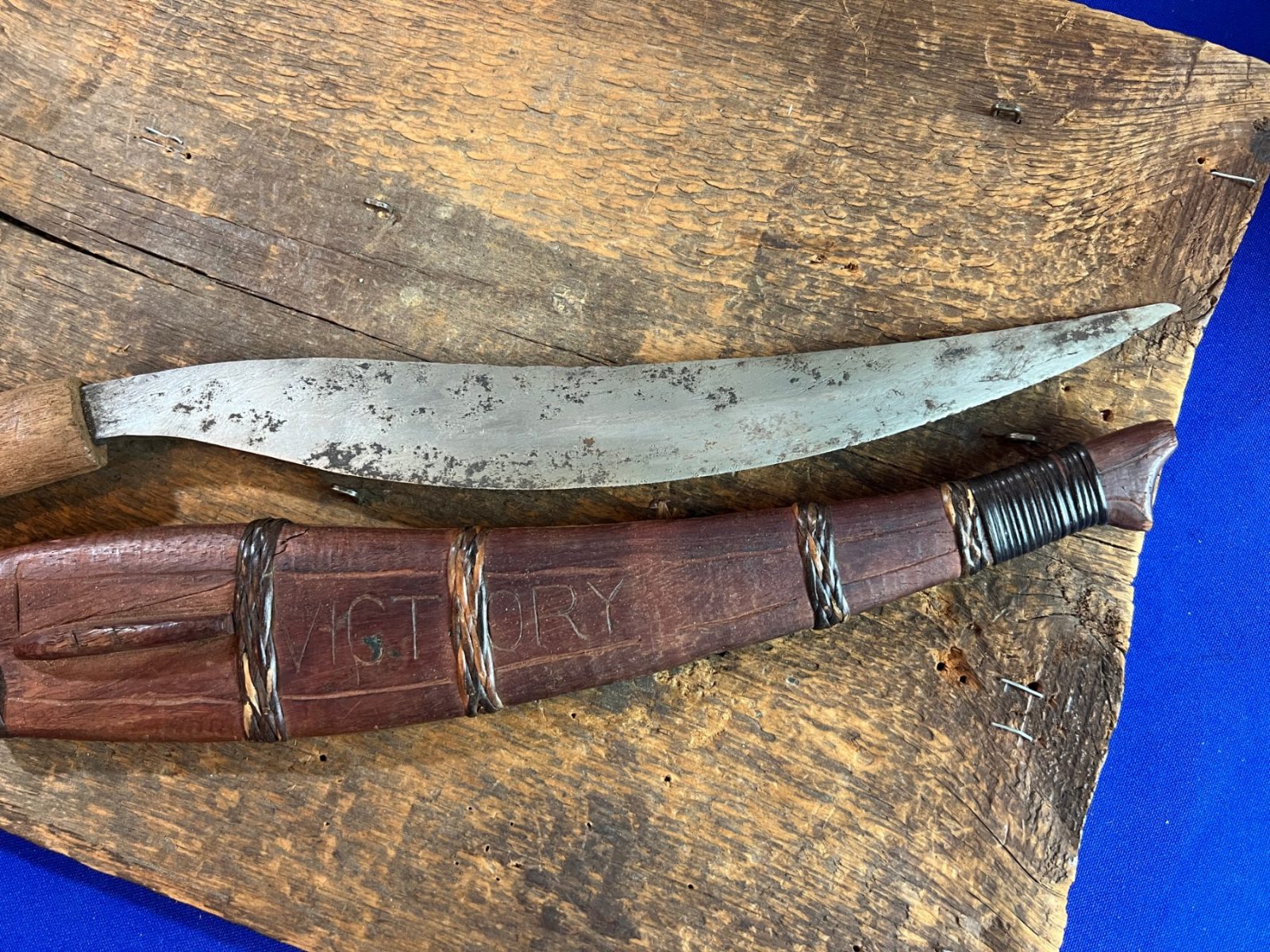 WW2 Philippines Victory Bolo Knife & Scabbard