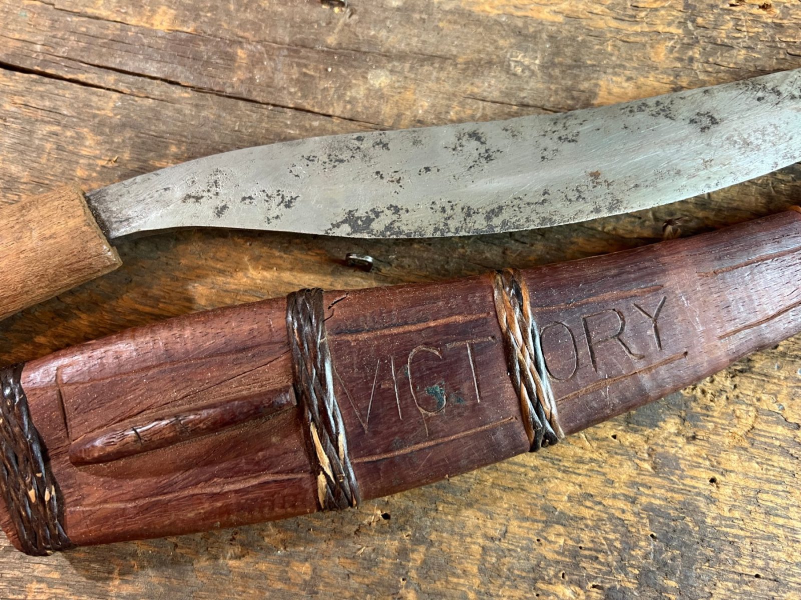 WW2 Philippines Victory Bolo Knife & Scabbard