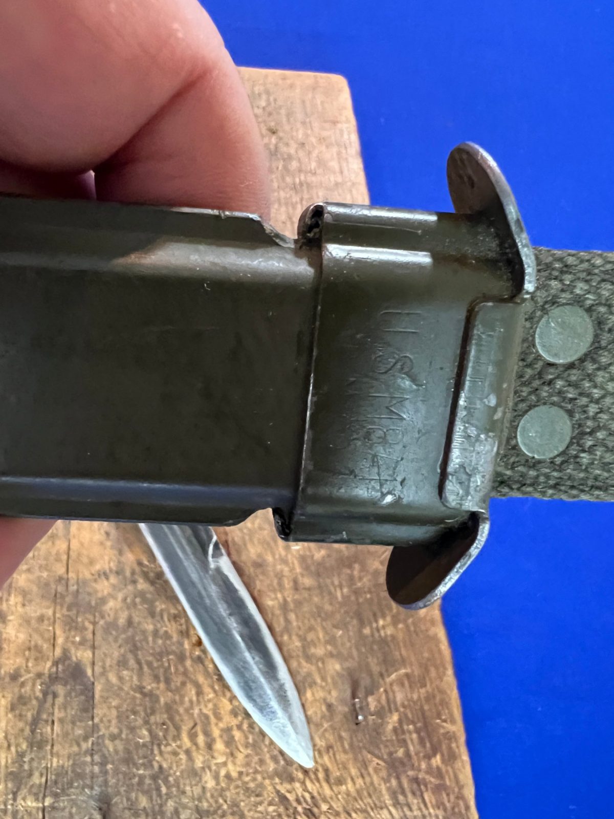Original WW2 US CASE M1 Carbine Bayonet with M8A1 Sheath