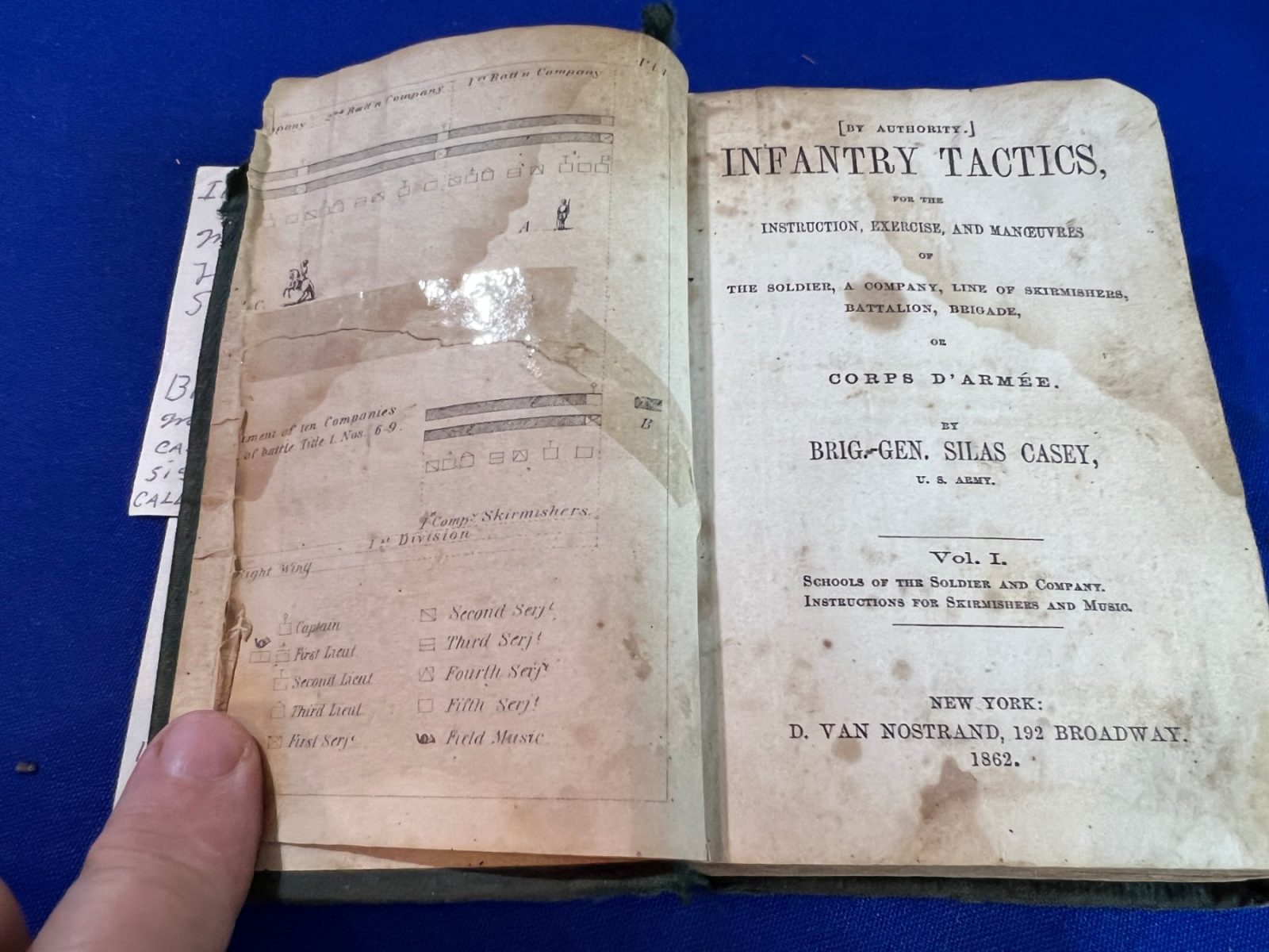 CASEYS INFANTRY TACTICS BOOK O.V.I OHIO 118TH REGIMENT DAVID M. DOTY