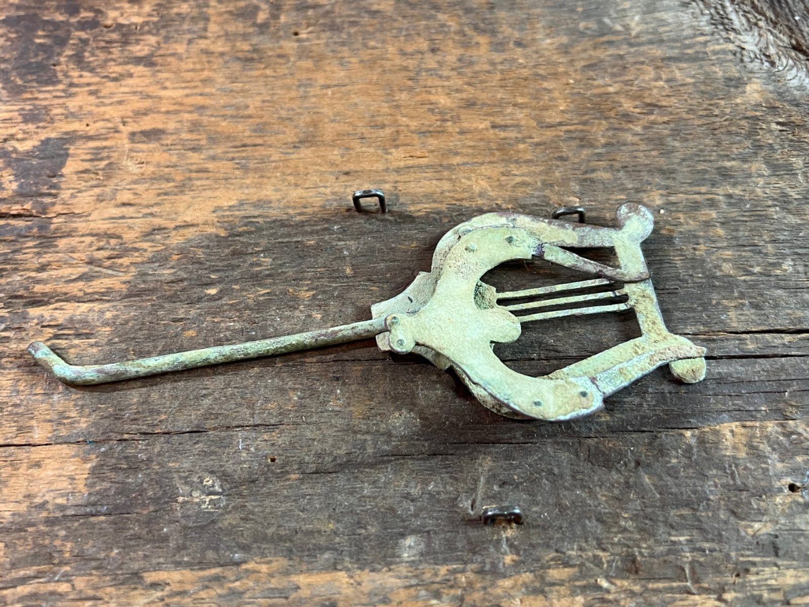 Dug Civil War Era Musicians Lyre Recovered in Richmond Virginia
