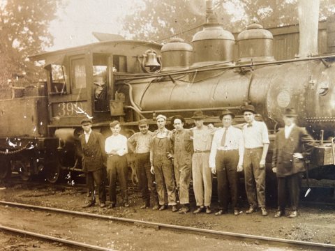 1918 Railroad Locomotive Train Engine 399 Albumen Photograph