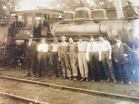 1918 Railroad Locomotive Train Engine 399 Albumen Photograph