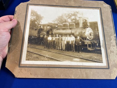 1918 Railroad Locomotive Train Engine 399 Albumen Photograph