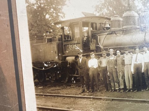 1918 Railroad Locomotive Train Engine 399 Albumen Photograph