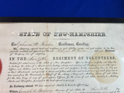Union Grouping of Lt. Ephriam W. Ricker 112th New Jersey Vol.