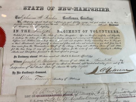 Union Grouping of Lt. Ephriam W. Ricker 112th New Jersey Vol.