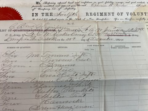 Union Grouping of Lt. Ephriam W. Ricker 112th New Jersey Vol.