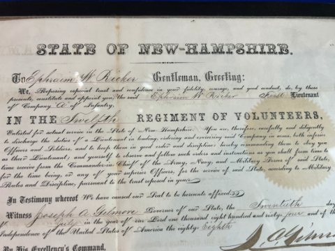Union Grouping of Lt. Ephriam W. Ricker 112th New Jersey Vol.