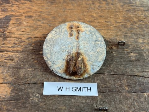 DUG UNION EAGLE BREASTPLATE MARKED W.H. SMITH