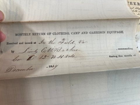 Union Grouping of Lt. Ephriam W. Ricker 112th New Jersey Vol.