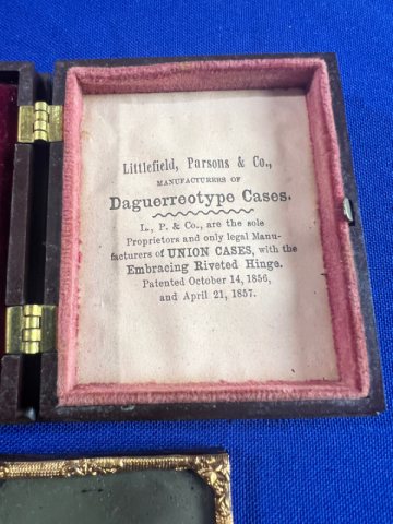 Union Patriotic Cased 9th Plate Tintype Image of an Early Off to War Gentleman