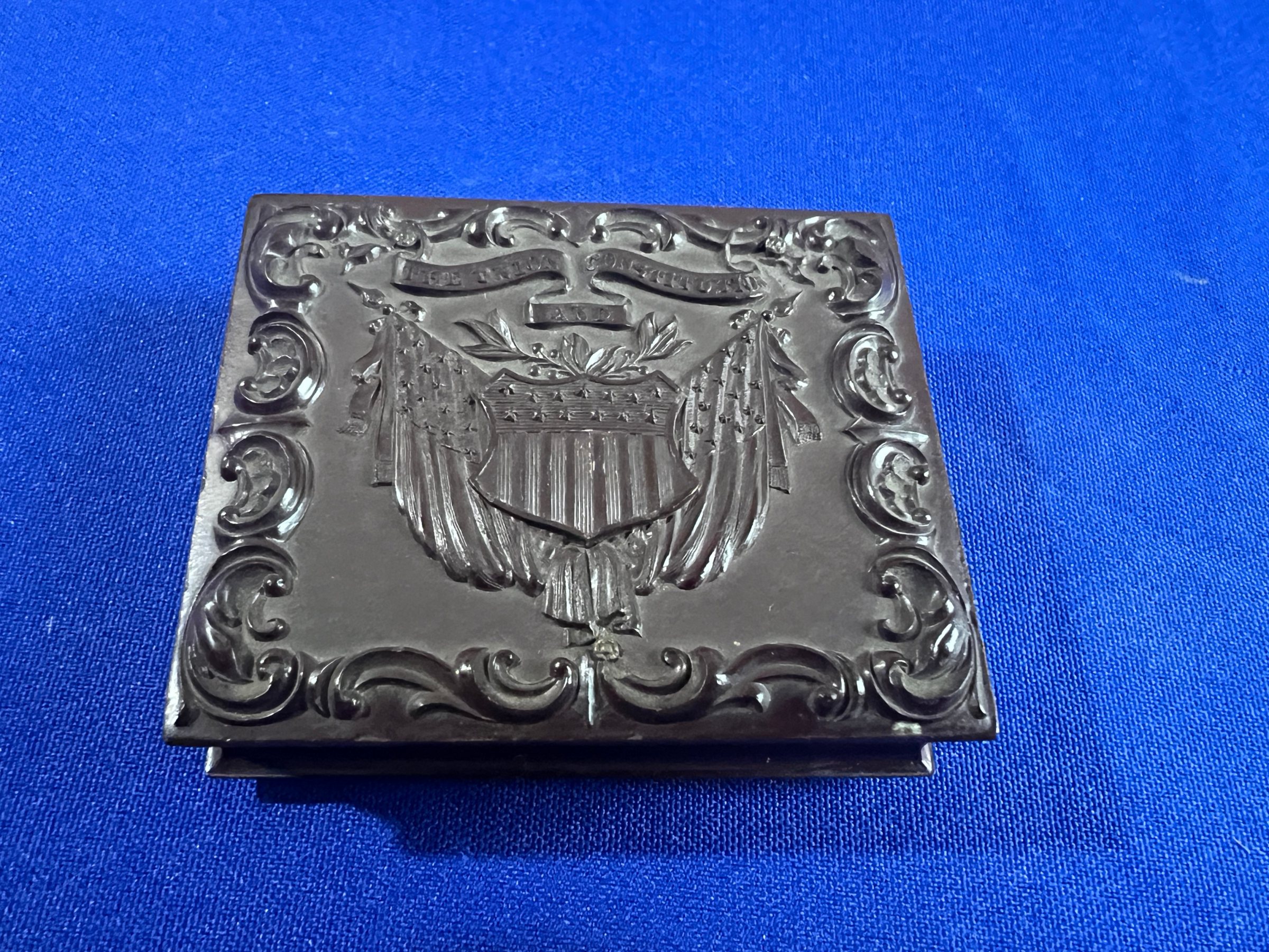 Union Patriotic Cased 9th Plate Tintype Image of an Early Off to War Gentleman