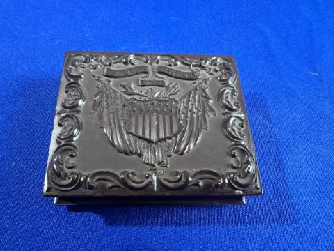 Union Patriotic Cased 9th Plate Tintype Image of an Early Off to War Gentleman