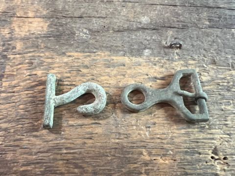 Dug Isaacs Campbell Confederate Knapsack Buckle & Hook