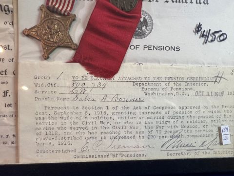 Civil War Union Veteran Grouping of Allen D. Bonner 110th NYV