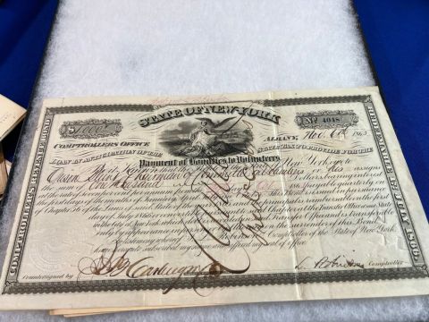 Civil War Union Veteran Grouping of Allen D. Bonner 110th NYV