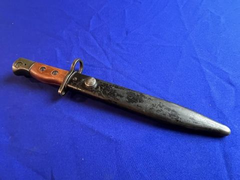 ORIGINAL BRITISH NO.5 MKI JUNGLE CARBINE BAYONET WITH SCABBARD MARKED WSC