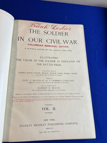 1895 FRANK LESLIES THE SOLDIER IN OUR CIVIL WAR TWO VOLUME BOOK SET