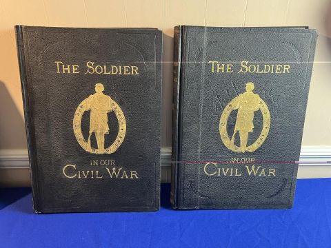 1895 FRANK LESLIES THE SOLDIER IN OUR CIVIL WAR TWO VOLUME BOOK SET