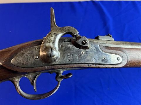 GOOD LOOKING RIFLED AND SIGHTED .69 CALIBER H&P CONVERSION OF A SPRINGFIELD MODEL 1822 U.S. MUSKET NJ CONTRACT