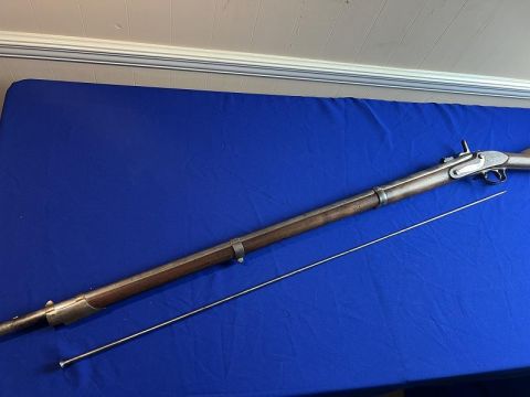 GOOD LOOKING RIFLED AND SIGHTED .69 CALIBER H&P CONVERSION OF A SPRINGFIELD MODEL 1822 U.S. MUSKET NJ CONTRACT