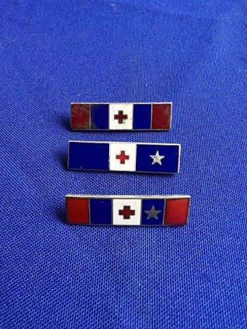 WWII US RED CROSS INSIGNIA PIN GROUP
