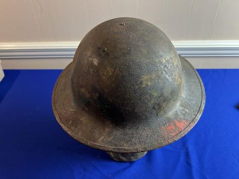 US WWI MODEL 1917 CAMO HELMET 35th Division 139th Infantry