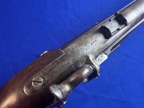 GOOD LOOKING RIFLED AND SIGHTED .69 CALIBER H&P CONVERSION OF A SPRINGFIELD MODEL 1822 U.S. MUSKET NJ CONTRACT
