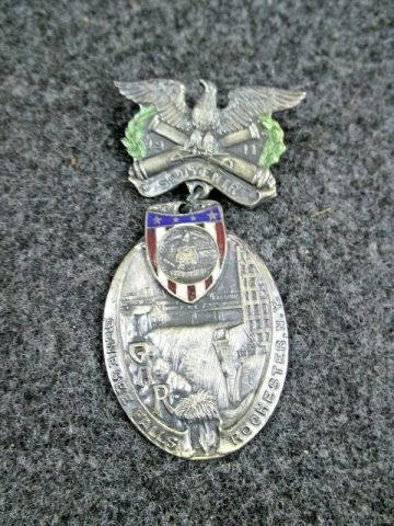 GAR Souvenir Medal 1911 Genesee Falls Rochester, N.Y. Pin Back