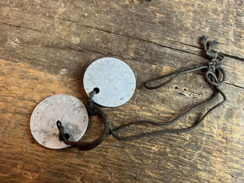 WW1 WWI US DOG TAGS ROBERT E REZANKA # 4247908