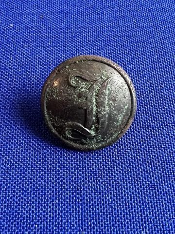 Dug Confederate Script I Coat Button Recovered in North Anna VA