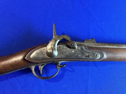 GOOD LOOKING RIFLED AND SIGHTED .69 CALIBER H&P CONVERSION OF A SPRINGFIELD MODEL 1822 U.S. MUSKET NJ CONTRACT