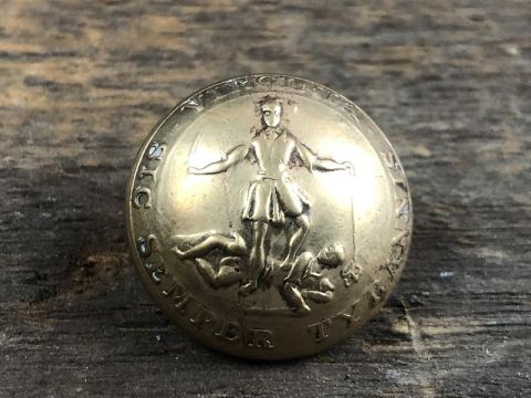 Confederate Virginia State Seal Coat Button 1850's RMDC Backmark